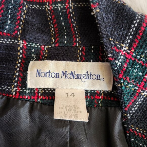 Norton McNaughton Womens Jacket‎ Size 14 Multicolor Plaid academia collegiate - Picture 6 of 12